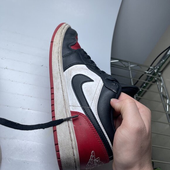 Nike Air Jordan 1 Low White/Black-Varsity Red-White 553558-161 Size 8 - Picture 16 of 16